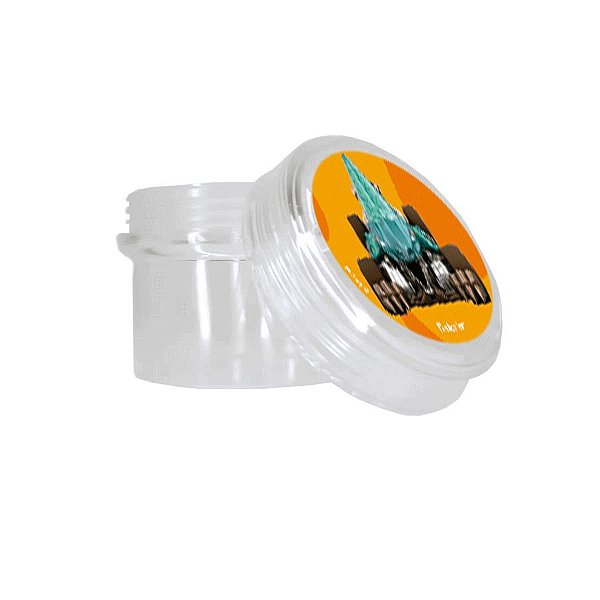Potinho Acrílico Redondo Tampa Rosqueável Festa Hot Wheels - 80ml - 4,8cm x 5cm - 20 unidades - Rizzo