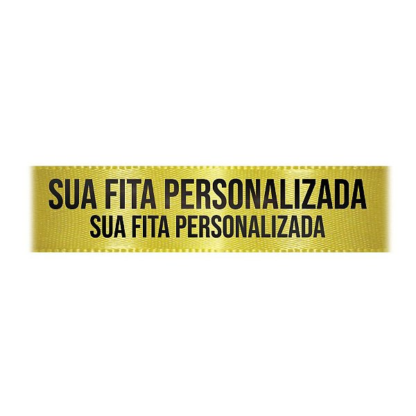 Fita de Cetim Personalizada CFS007 - 30mm X 45metros - Amarelo Canário 242 - 01 Unidade - Progresso - Rizzo Personalize