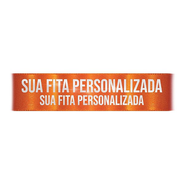 Fita de Cetim Personalizada CFS007 - 30mm X 45metros - Laranja 066 - 01 Unidade - Progresso - Rizzo