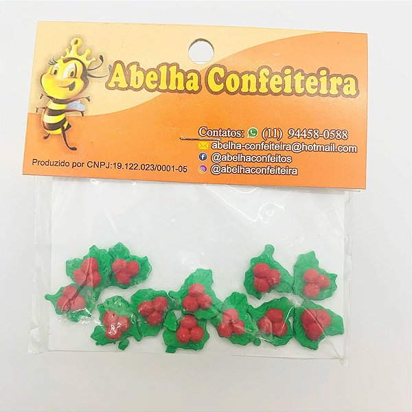 Mini Confeito - Azevinhos - 12 Unidades - Abelha Confeiteira - Rizzo