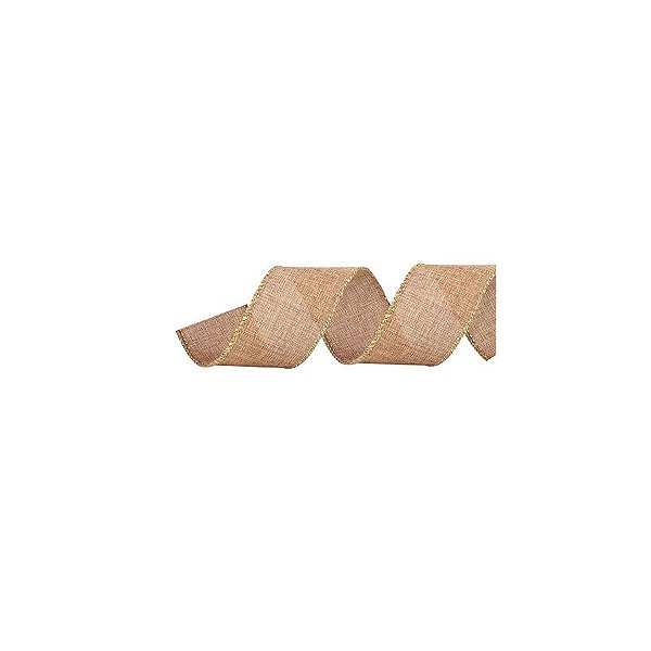 Fita Decorativa Natal Juta MRR - Nude - 6,3x914cm - 1 UN - Cromus - Rizzo