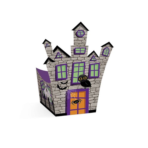 Mini Cachepot Decorativo - Noite do terror - Castelo - 10 unidades - Cromus - Rizzo