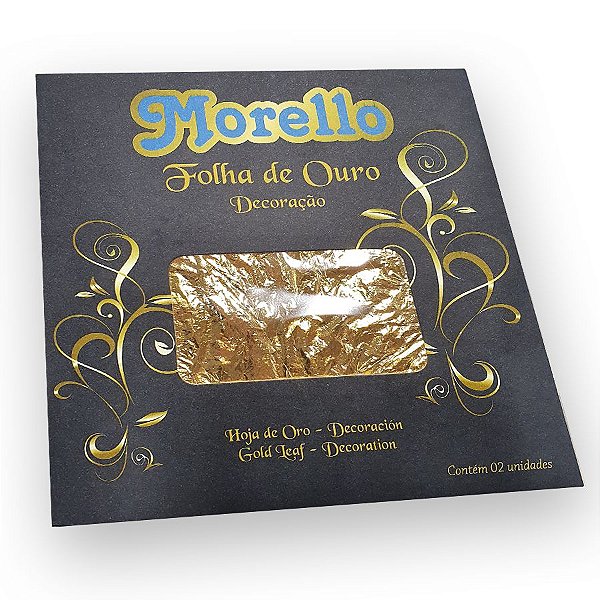 Decoração Folha de Ouro - 2 unidades - Morello - Rizzo Confeitaria