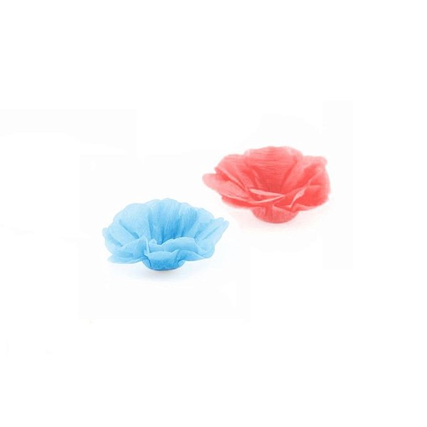 Forminha Flor - Tons Seda - Rosa Azul - 50 UN - MaxiFormas - Rizzo