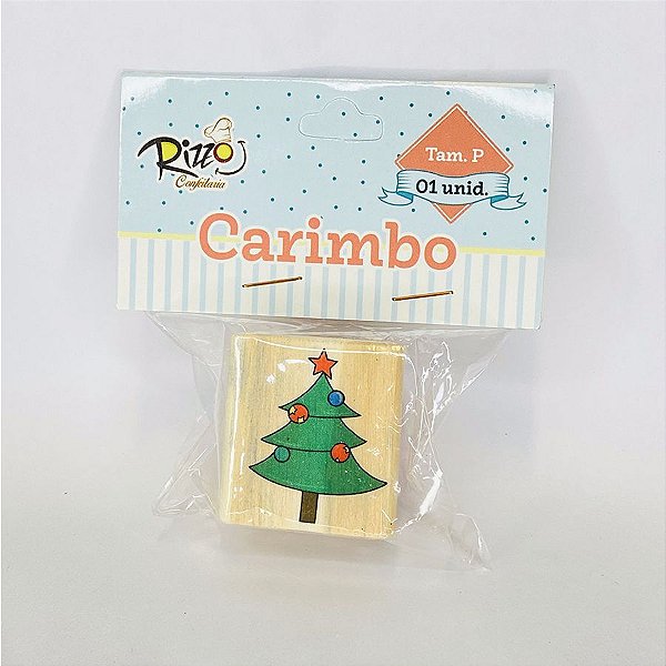 Carimbo de Madeira - Natal - Árvore de Natal P - 1 UN - Rizzo