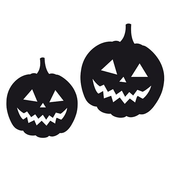 Silhueta Decorativa Abobora Preta Halloween 2 Unidades - Cromus - Rizzo