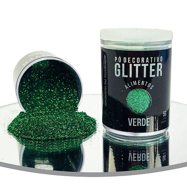 Pó Decorativo Glitter Verde Para Alimentos 5g - 01 Unidade - Sonho Fino - Rizzo