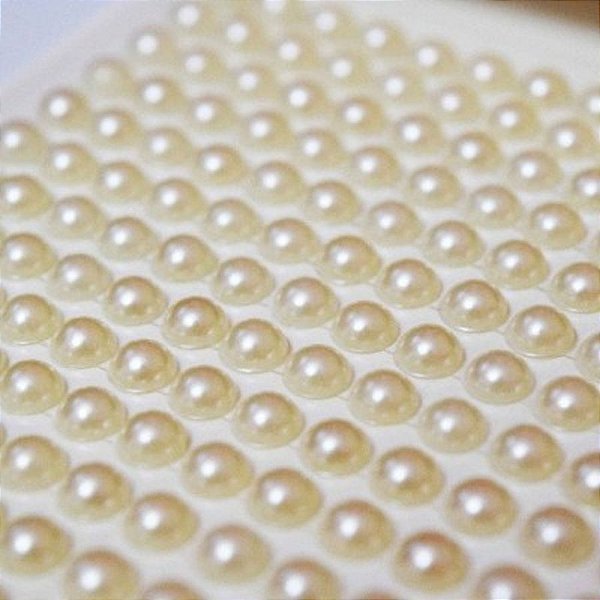 Cartela Adesiva - Strass - Perola - Creme - 08mm - 01 UN - Artlille - Rizzo
