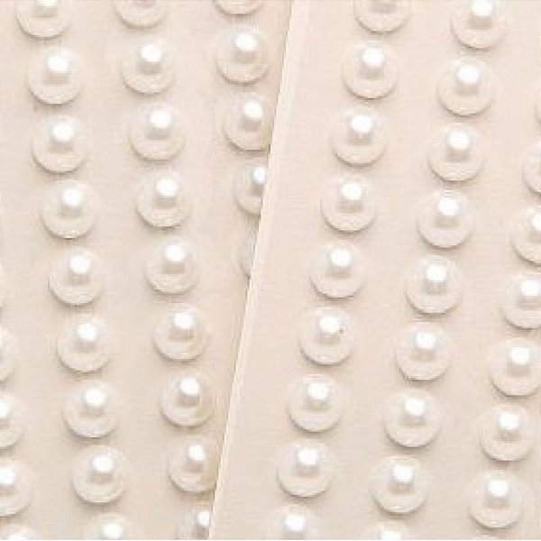 Cartela Adesiva - Strass - Perola - Branco - 08mm - 01 UN - Artlille - Rizzo