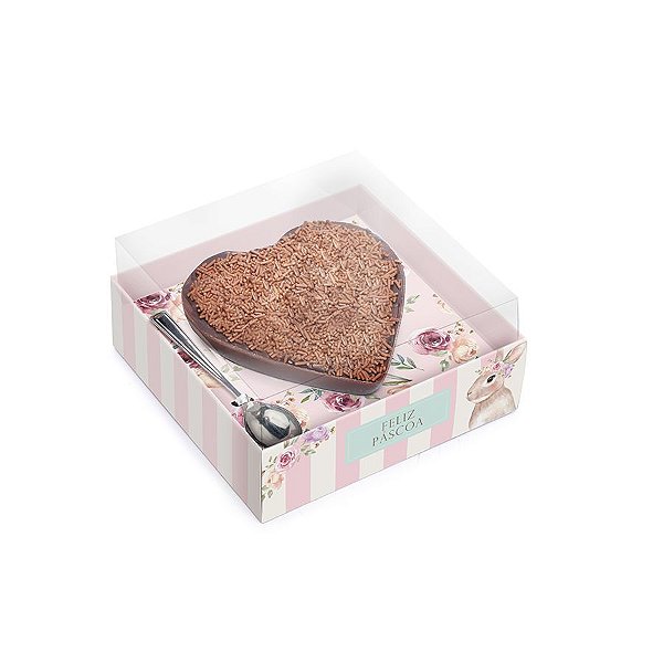 Caixa Meio Ovo Coração 250g - Coelha Serena - 06 Unidades - Cromus