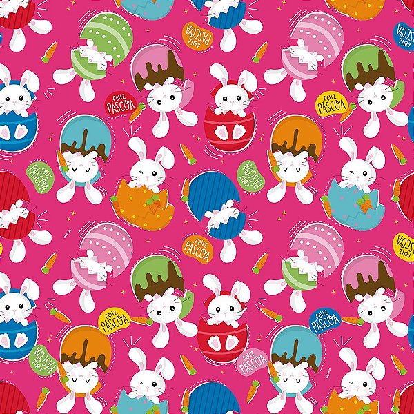 Folha para Ovos de Páscoa Metalizado Surpresa Páscoa Rosa 69x89cm - 05 unidades - Cromus - Rizzo