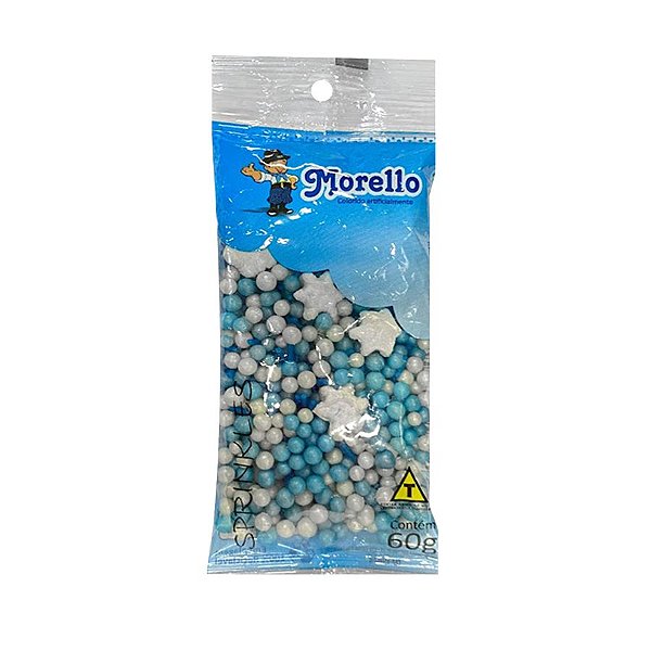 Confeito Decorativo - Sprinkles - Frozen - Azul - 60g - 1 UN - Rizzo