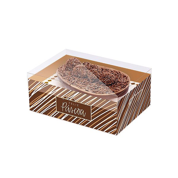 Caixa New Practice para Meio Ovo - Tons de Chocolate - 06 Unidades - Cromus - Rizzo