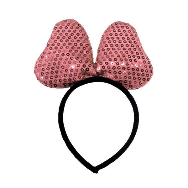 Adereço de Carnaval Tiara com Laço - Rosa Bebê - Mod 6269 - 01 unidade - Rizzo