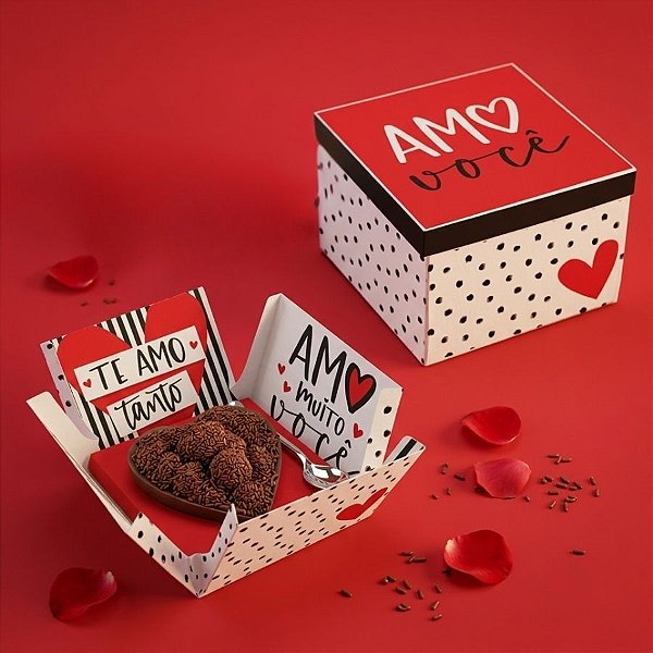 Caixa Surpresa Coração 200g Tanto Amor com Colher - 01 Unidades - Cromus -