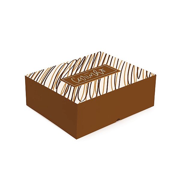 Cesta na Caixa Lisa Tons de Chocolate - 01 unidade - Cromus - Rizzo