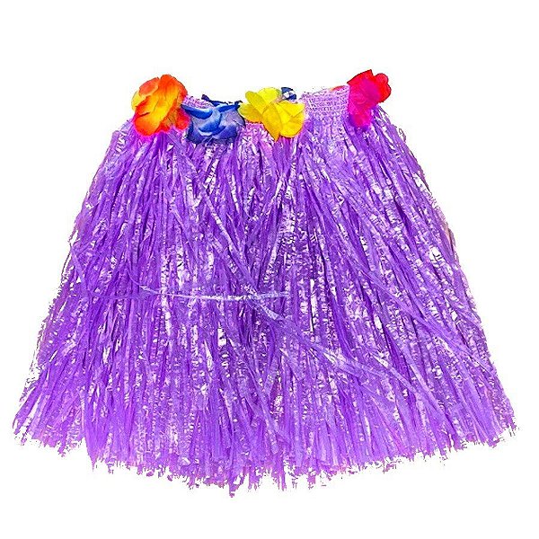 Saia Havaiana - Adereço de Carnaval  - Roxo - 30cm -  ref:NYR 6950 - 01 unidade - Rizzo