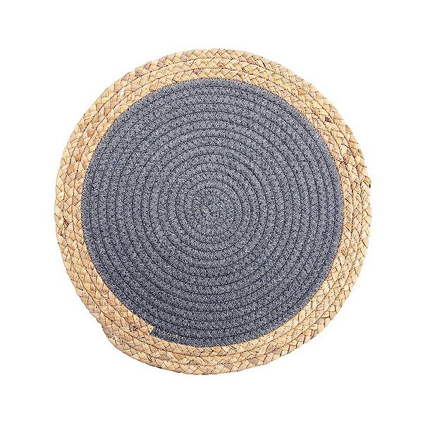 Sousplat em Fibra Cinza - 1 unidade - Cromus - Rizzo