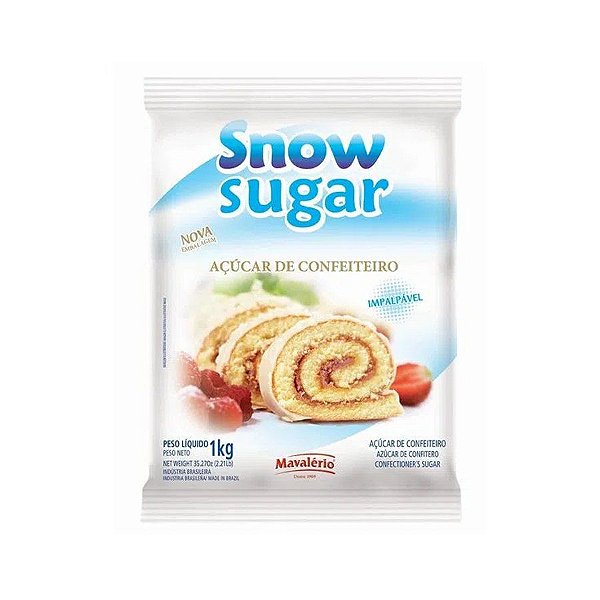 Açúcar de Confeiteiro 1 kg - 1 unidade - Snow Sugar - Rizzo Confeitaria