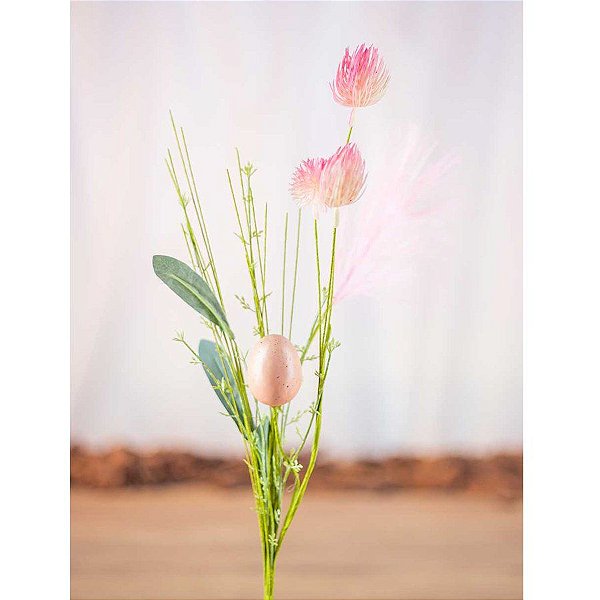 Galho Pick Decorativo com Ovo - 60cm - 1 unidade - Rizzo