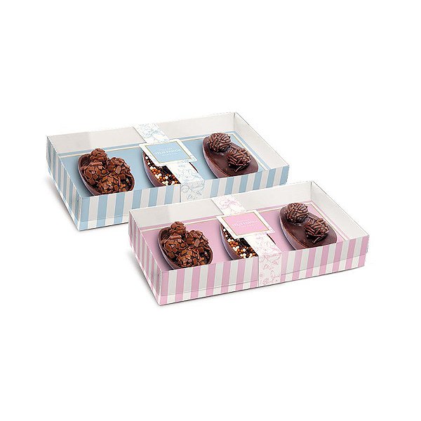 Caixa Practice para 3 Meios-Ovos 50 g - Tons Chocolate - 6 Unidades - Cromus - Rizzo