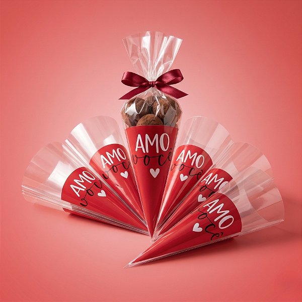 Cone de Festa - Tanto Amor - 10 Unidades - Cromus - Rizzo