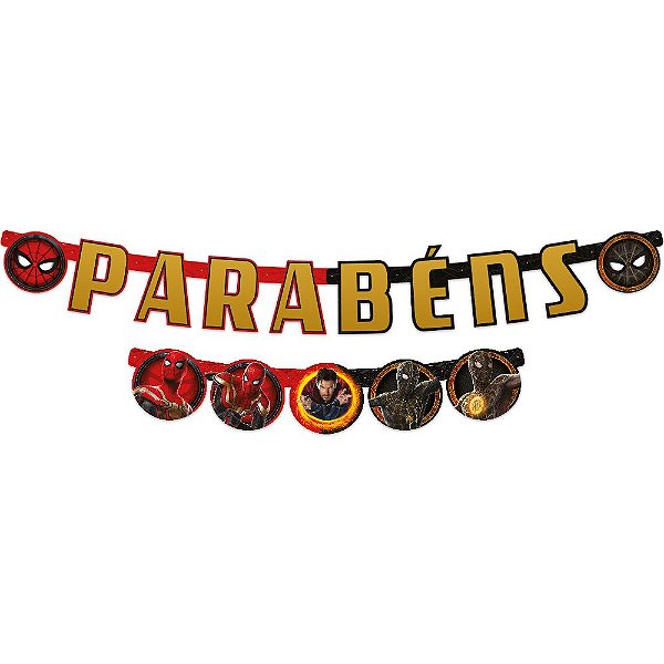 Faixa Parabéns Homem Aranha 3 01 Unidade - Regina - Rizzo