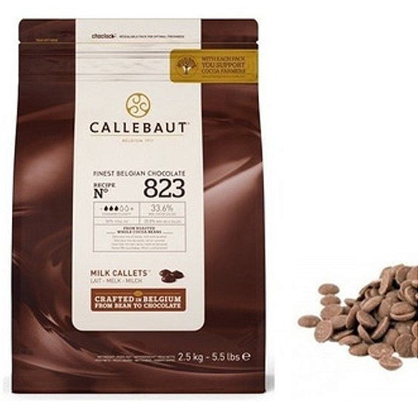 Chocolate Belga Callebaut 823 Gotas - Fracionado em 200g - Rizzo Confeitaria