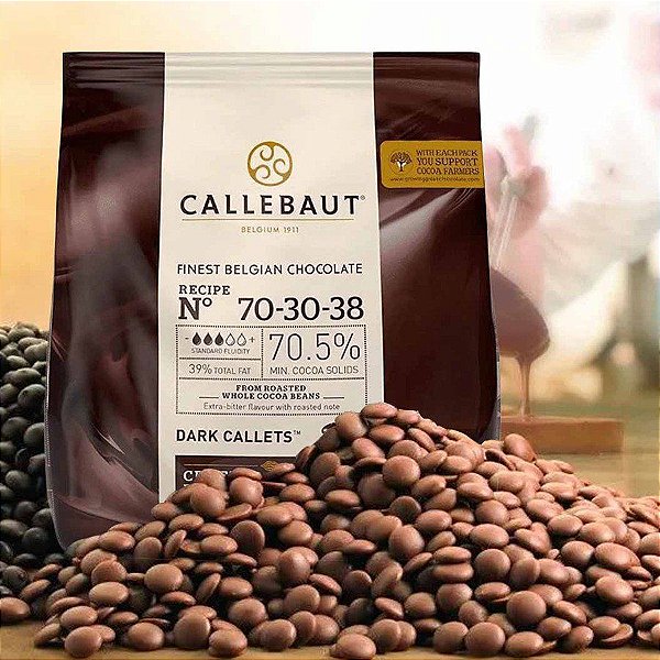Chocolate Belga Callebaut 70-30 Gotas - 200g - Rizzo