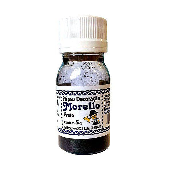 Pó Preto para Decoração 5 g - 1 unidade - Morello - Rizzo
