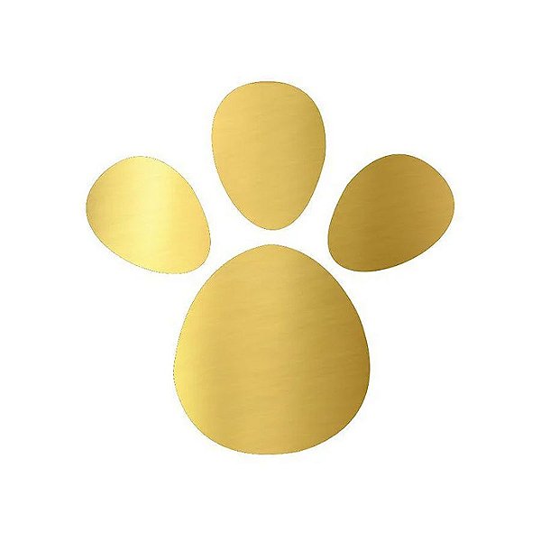 Adesivo "Patinha" - Ref.2070 - Hot Stamping - Dourado - 25 unidades - Stickr - Rizzo