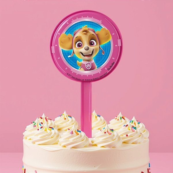 Pick Decorativo MDF Skye Patrulha Canina - 1 Unidade - Festcolor - Rizzo