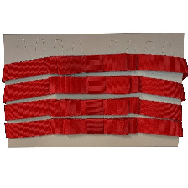 Laço Chanel Duplo Vermelho - 4 Unidades - 60cm - Fitas Progresso - Rizzo Confeitaria