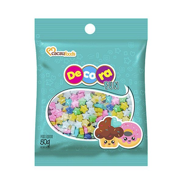 Confeito Decora Fun Star - 50g - Cacau Foods - Rizzo