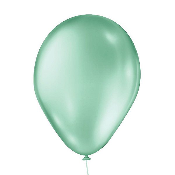 Balão de Festa Látex Perolado - Verde - 50 Unidades - Balões São Roque - Rizzo Balões