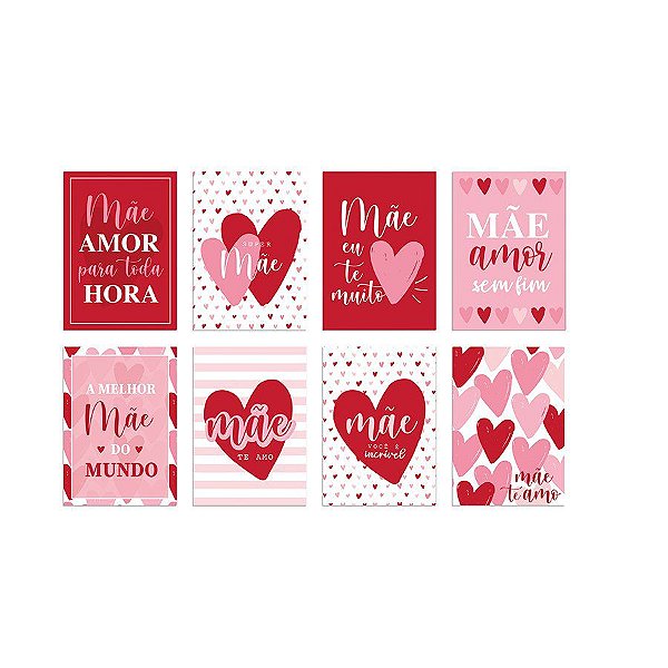 Cartaz Decorativo Dia das Mães Sortidos 8 pcs - 1 unidade - Cromus -