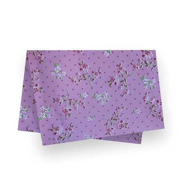 Papel Seda Secret Garden Pink  - 49x69cm - 10 Unidades - Cromus - Rizzo Confeitaria