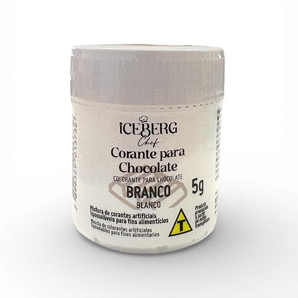 Corante em Pó Lipossolúvel Branco - 1 Unidade - 5g - Iceberg