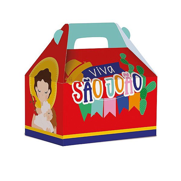 Caixa Maleta Kids Viva São João - Tamanho M - 10 Unidades - Cromus - Rizzo Confeitaria