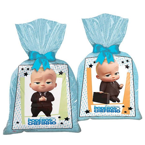 Sacola Plástica 14 x 27 Cm O Poderoso Chefinho - 12 Unidades - Regina Festas - Rizzo