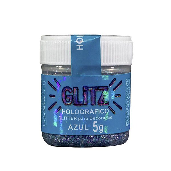 Glitter Holográfico Para Decoração Azul - 1 Unidade - Glitz - Rizzo