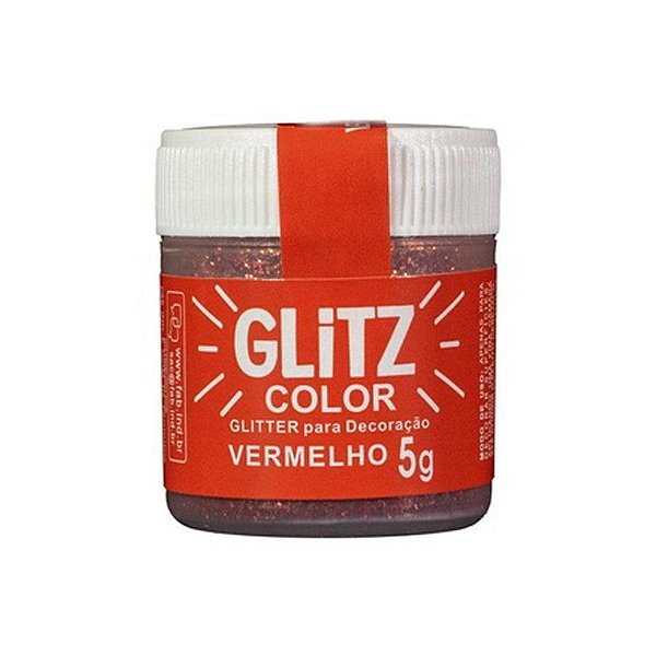 Glitter Para Decoração Vermelho - 1 Unidade - Glitz - Rizzo