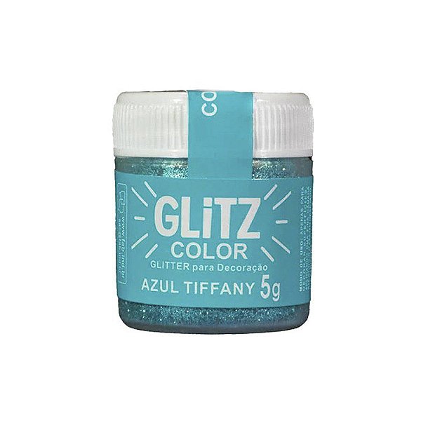 Glitter Para Decoração Azul Tiffany - 1 Unidade - Glitz - Rizzo
