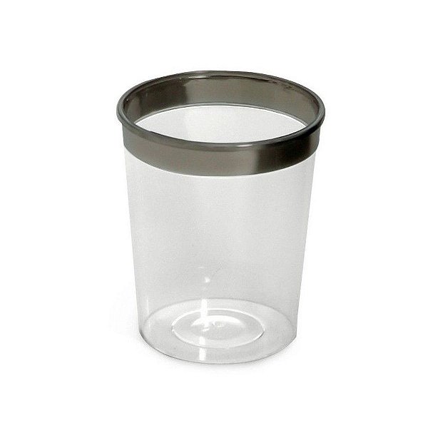 Mini Copo Descartável de Luxo Prata 60mL - 12 Unidades - Cromus - Rizzo Confeitaria