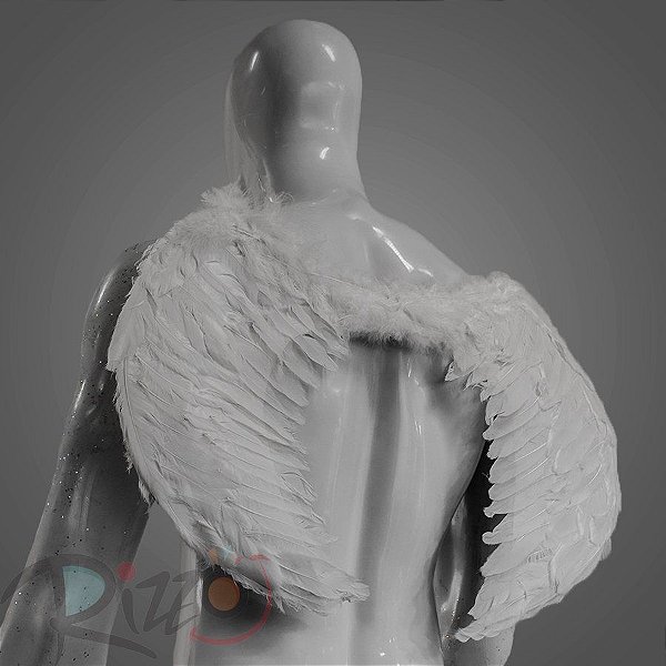Adereço de Carnaval - Asa de Anjo - Branco - Mod:306 - 01 unidade - Rizzo