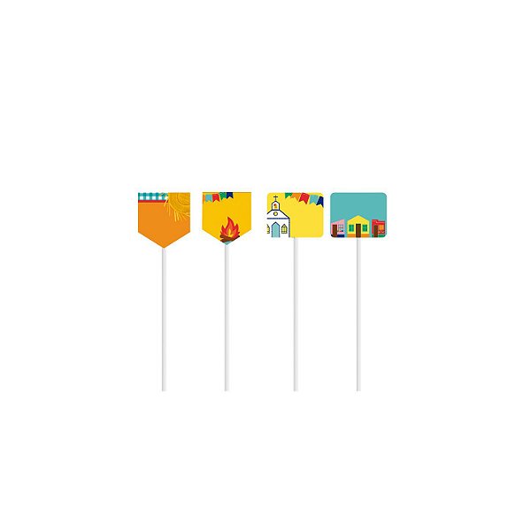 Pick Decorativo Sortido São João - 14 Unidades - Cromus Festas - Rizzo