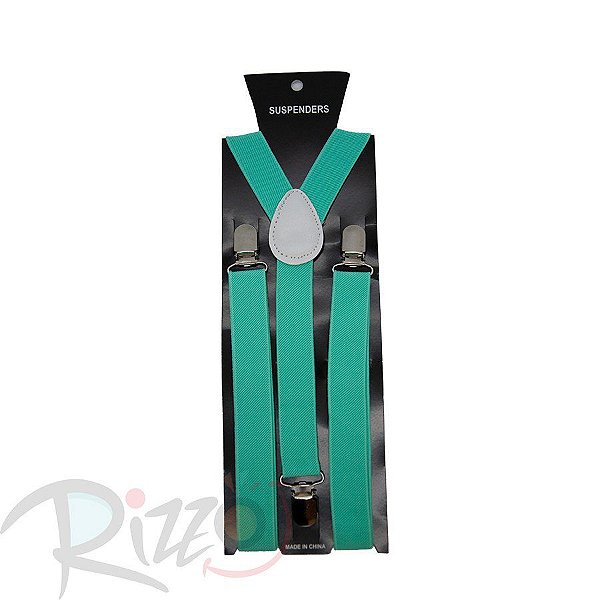Adereço de Carnaval - Suspensório - Verde Água - Mod:6975 - 01 unidade - Rizzo