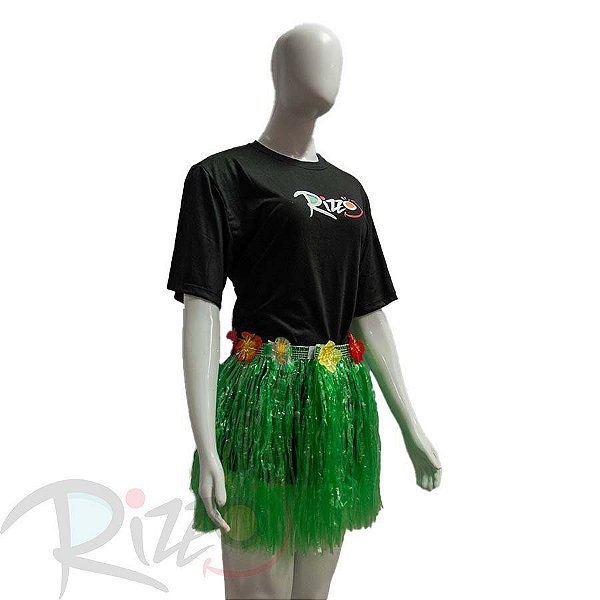 Saia Havaiana - Adereço de Carnaval  - Verde - 40cm - Mod:467 - 01 unidade - Rizzo