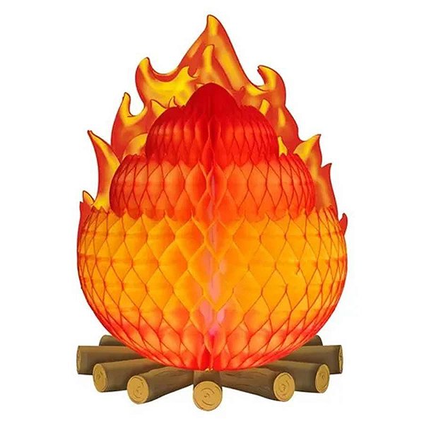 Fogueira São João G - Enfeite Papel de Seda - Colmeia - 1 Unidade - Girotoy - Rizzo Confeitaria