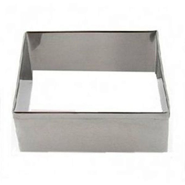 Cortador Aro Quadrado 6x6x4cm - 1 Unidade - Ref:2034 - RR Cortadores - Rizzo